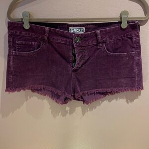 Roxy maroon short shorts junior size 7
